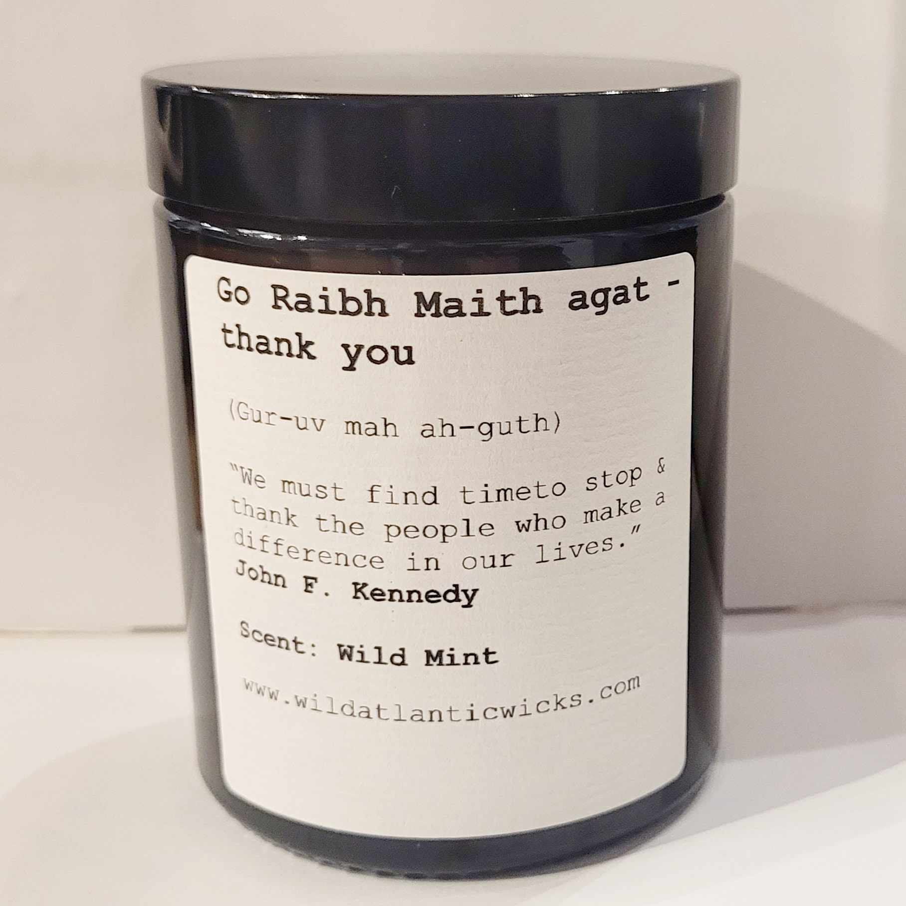 Go Raibh Maith agat - Thank you Candle by Wild Atlantic Wicks