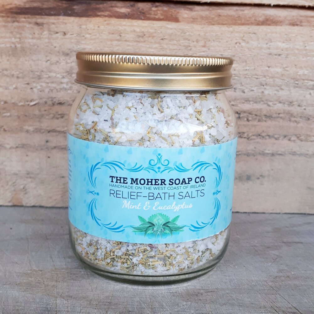Relief Bath Salts - Mint and Eucalyptus by The Moher Soap Co.