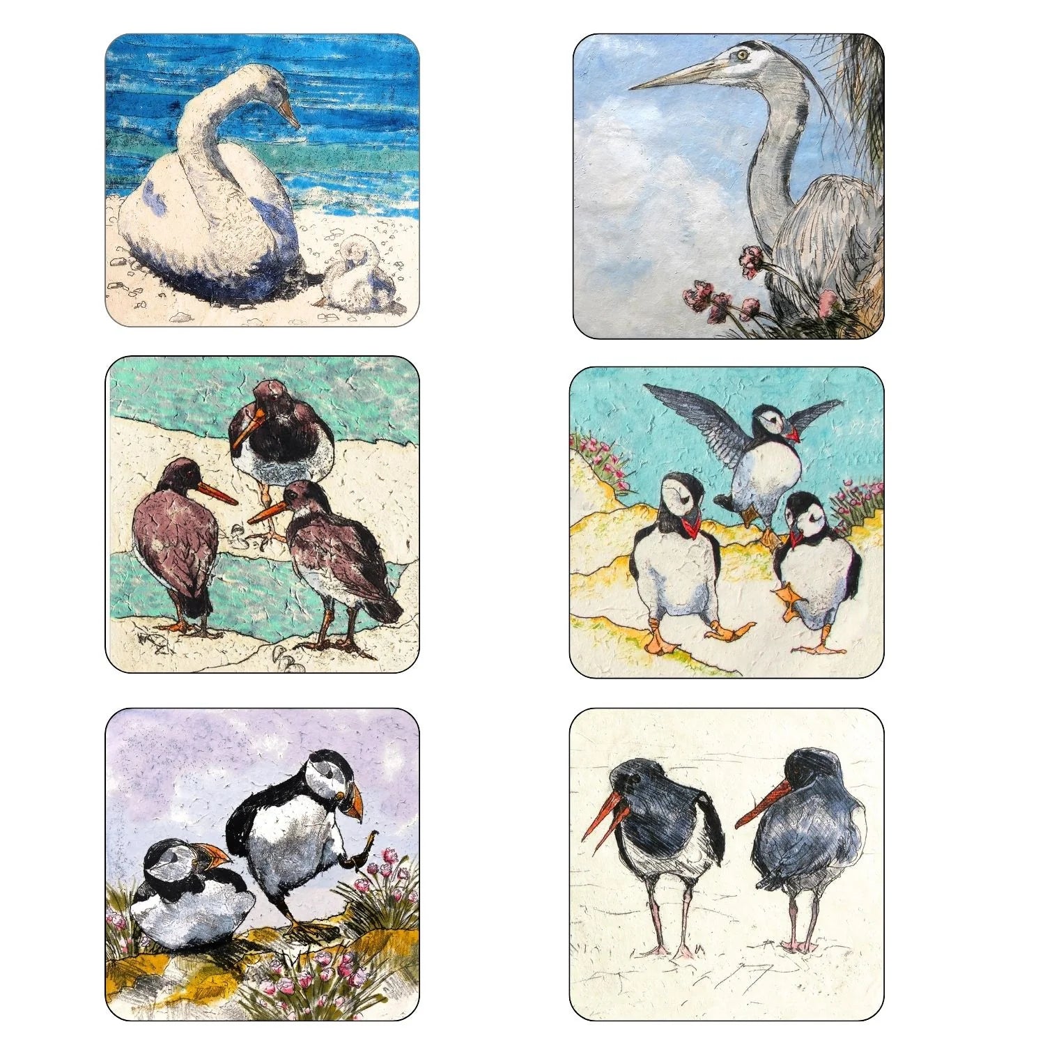 Coaster Sets of 6 by Annabel Langrish