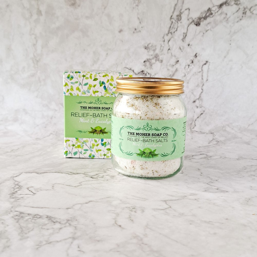 Relief Bath Salts - Mint and Eucalyptus by The Moher Soap Co.
