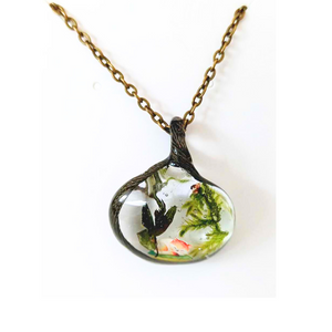 Plant Pendent with chain by Alla
