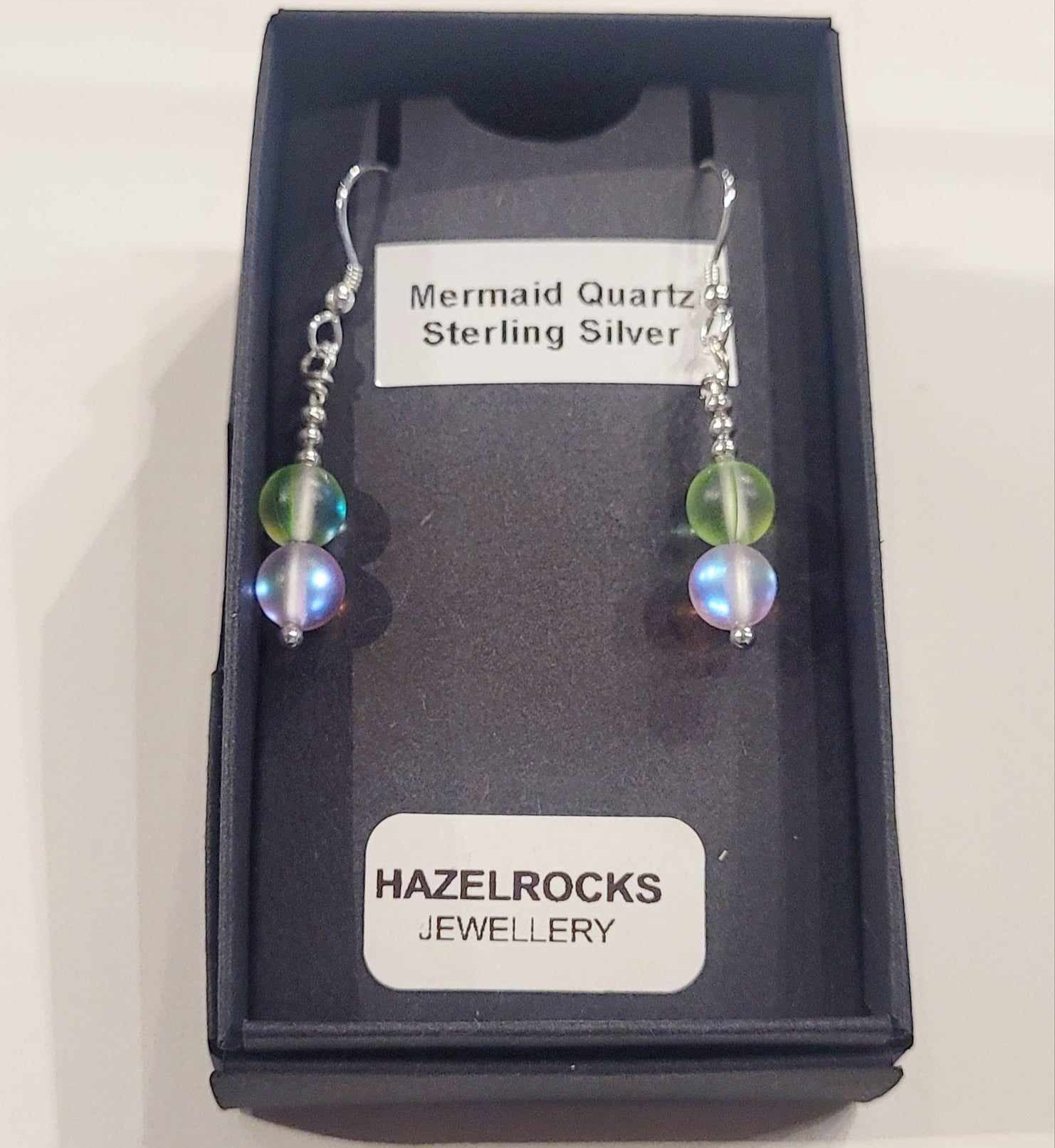 Mermaid Quartz Sterling Silver Earrings by Hazelrocks Jewellery