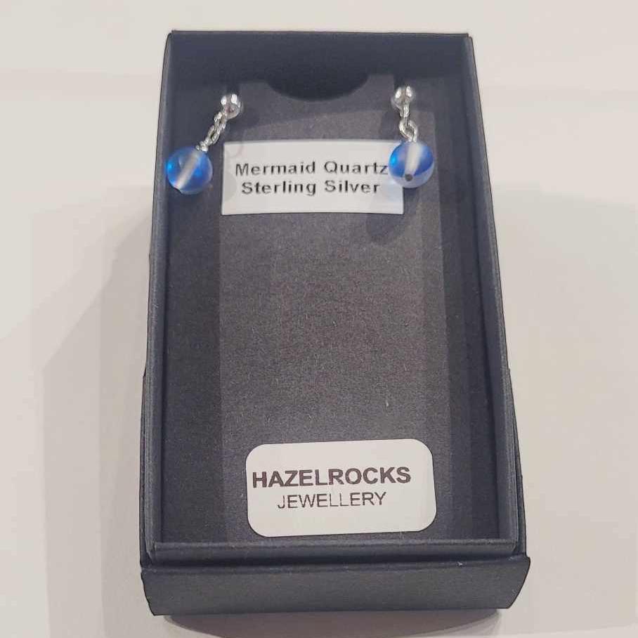 Mermaid Quartz Sterling Silver Earrings by Hazelrocks Jewellery