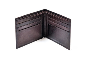 Brown Leather Wallet by Tinnakeenly Leathers