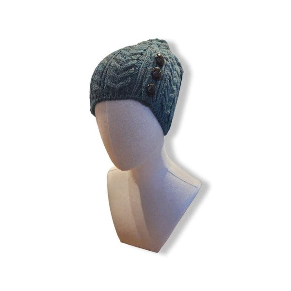 Hat with buttons by Aran Woollen Mills