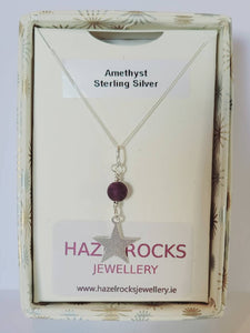 Amethyst Sterling Silver Necklace by Hazelrocks Jewellery