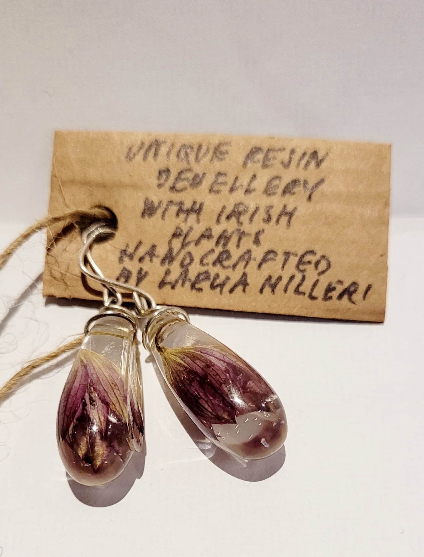 Drop Earrings Wild Plants/Flowers by Laelia Milleri Jewellery