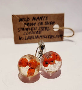 Red Ball Earrings by Laelia Milleri
