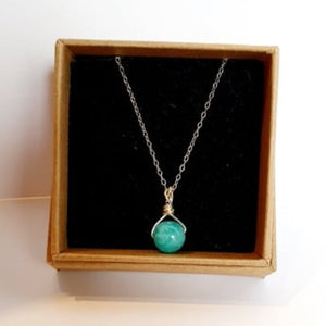 Amazonite Ball Necklace by Lyndsey Sweeney