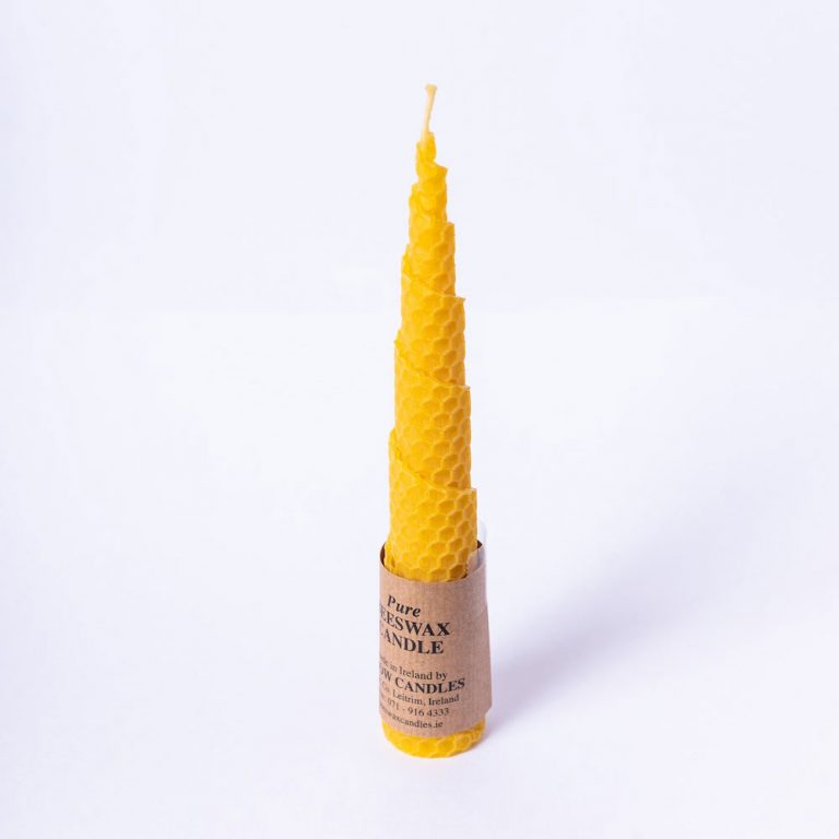 Beeswax Narrow Spiral Candle