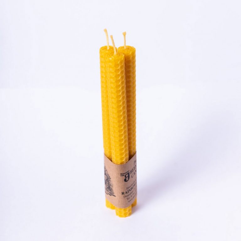 Beeswax Cylindrical Pack of 3 Candles