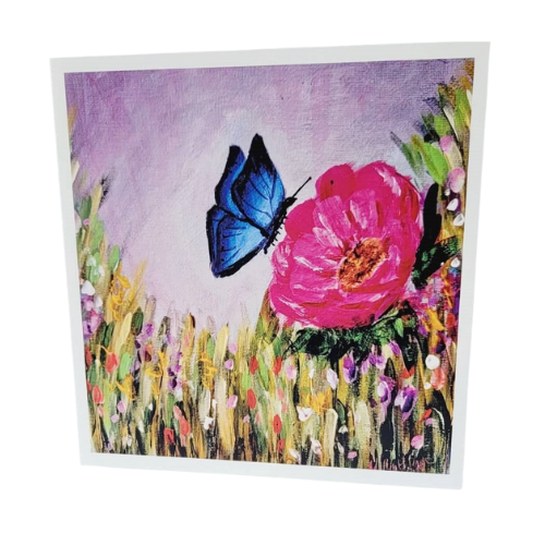 Butterfly & Flowers Card