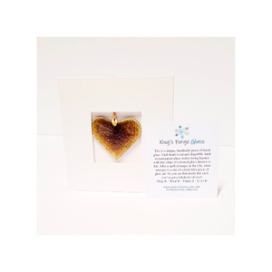 Fused Glass Heart Card