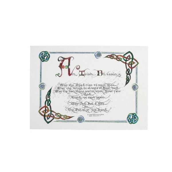 An Irish Blessing Calligraphy - Small by Carol McLoughlin