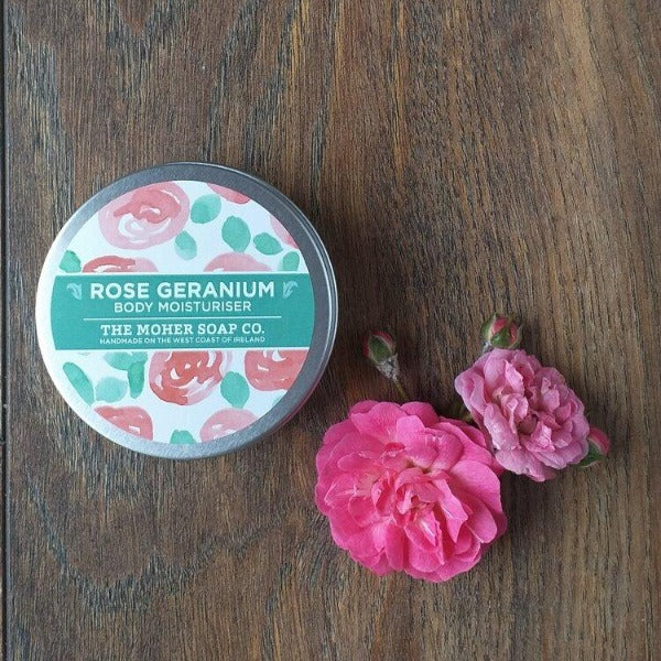 Rose Geranium Natural Solid Body Moisturiser by The Moher Soap Co.