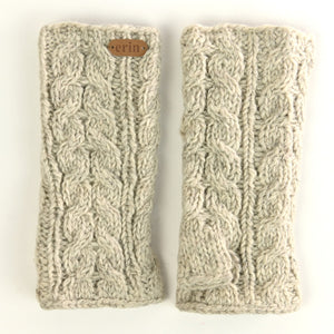 Aran Cable Handwarmers by Erin Knitwear