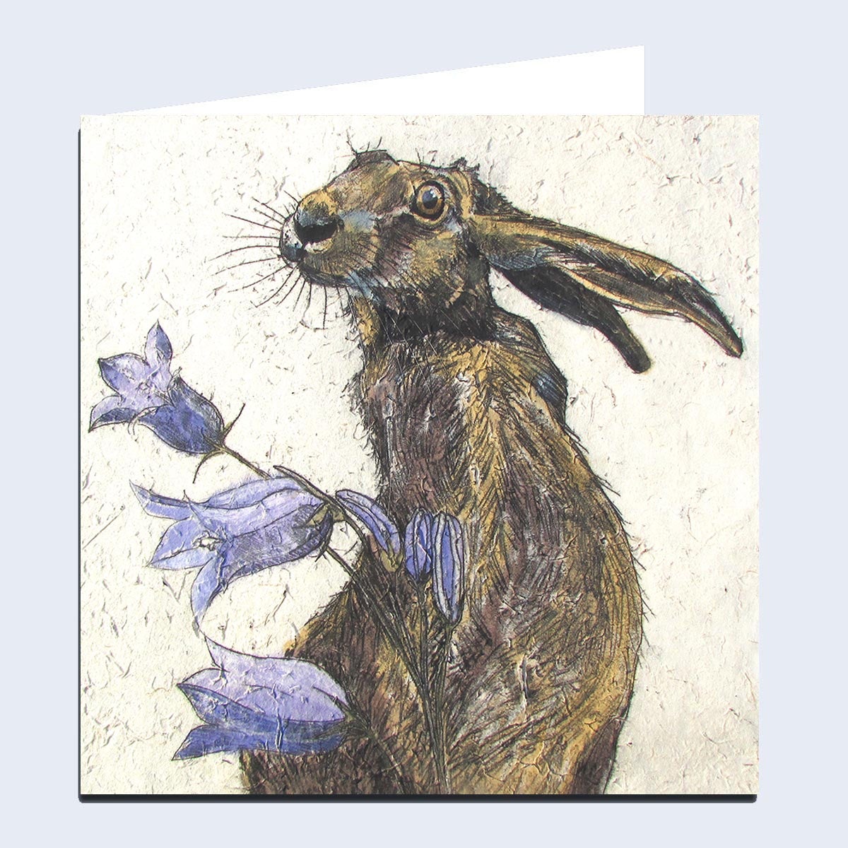 'Hare with Harebell' Greeting Card