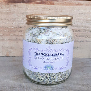 Relax -Bath Salts Lavender by The Moher Soap Co.