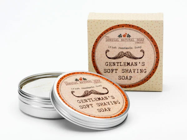 Gentlemen’s Soft Shaving Soap with Travel Tin by The Donegal Natural Soap Company