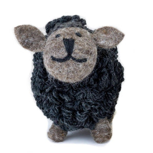 Knitted Sheep Standing - Charcoal by Erin Knitwear